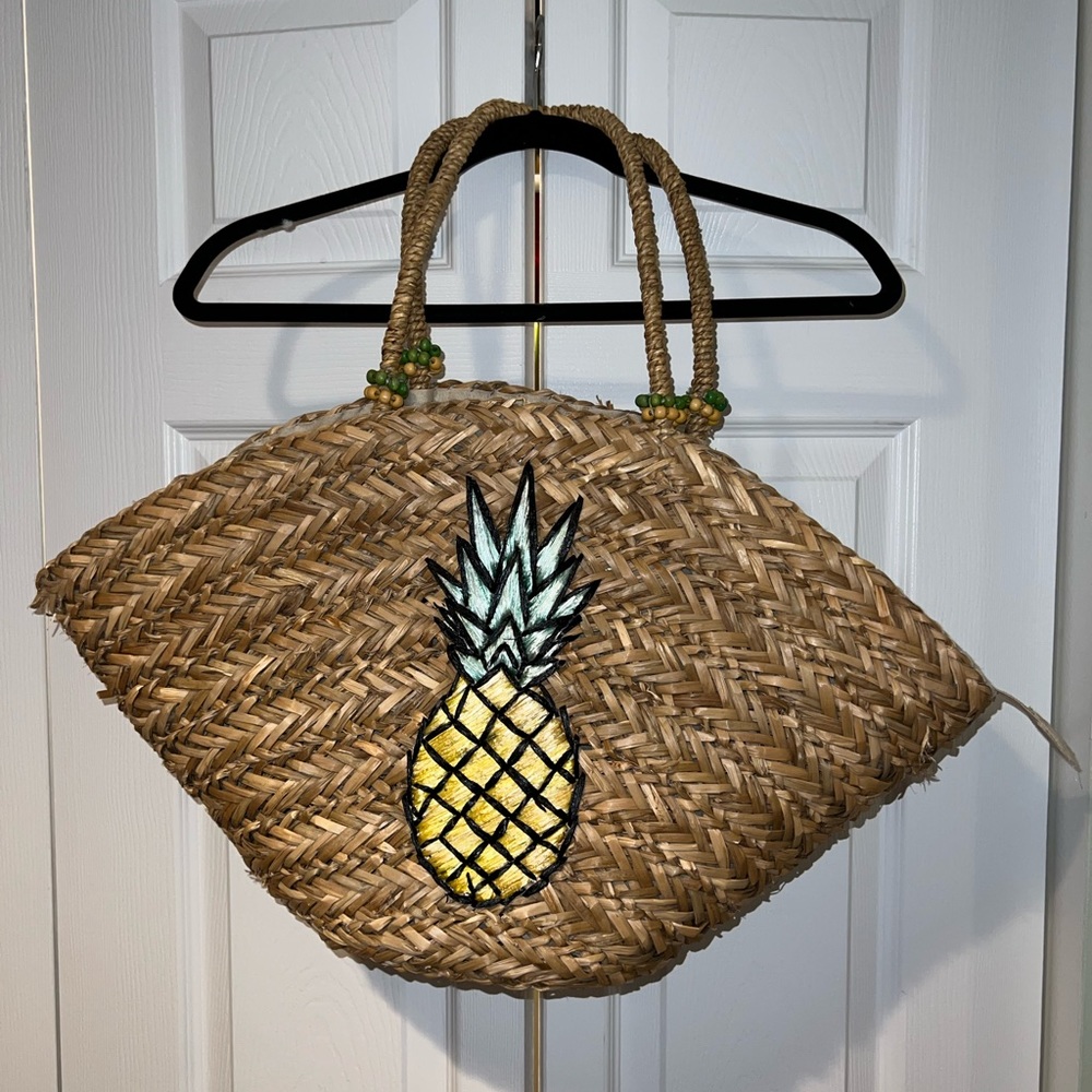 Pineapple Woven Beach Bag